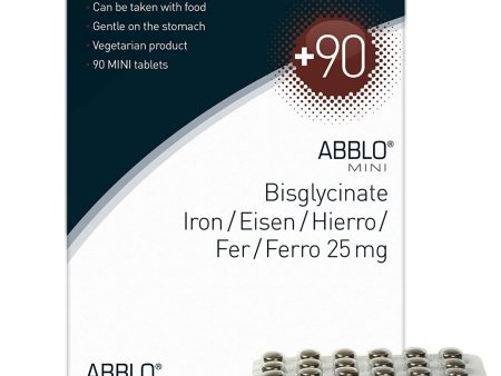 ABBLO Hierro Bisglycinato 25mg.   HIERRO Amino Acids 25mg (90 tabletas) Embalaje Deteriorado For Cheap